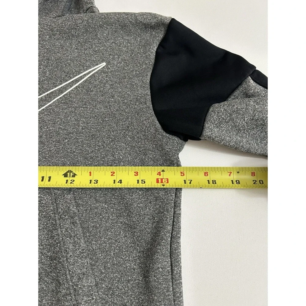 Nike‎ Girls Therma‑FIT Swoosh Pullover Hoodie Black Heather Size XL